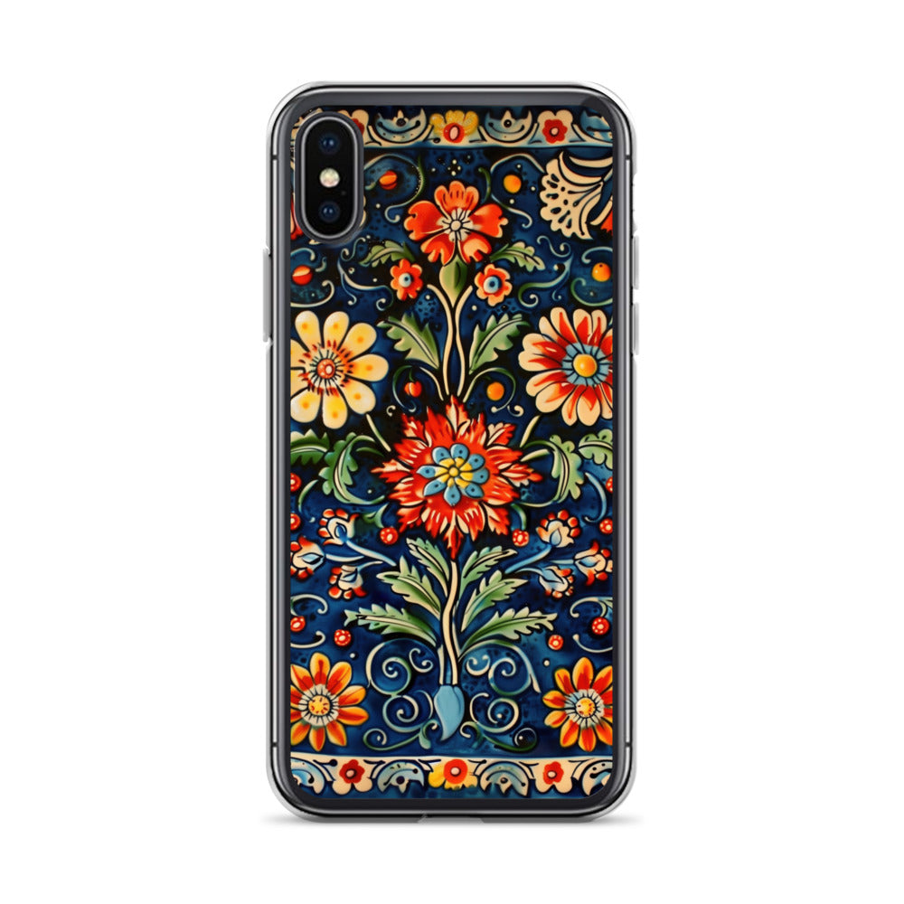 iPhone Case Colorful Flowers Boleslawiec Pottery Tile