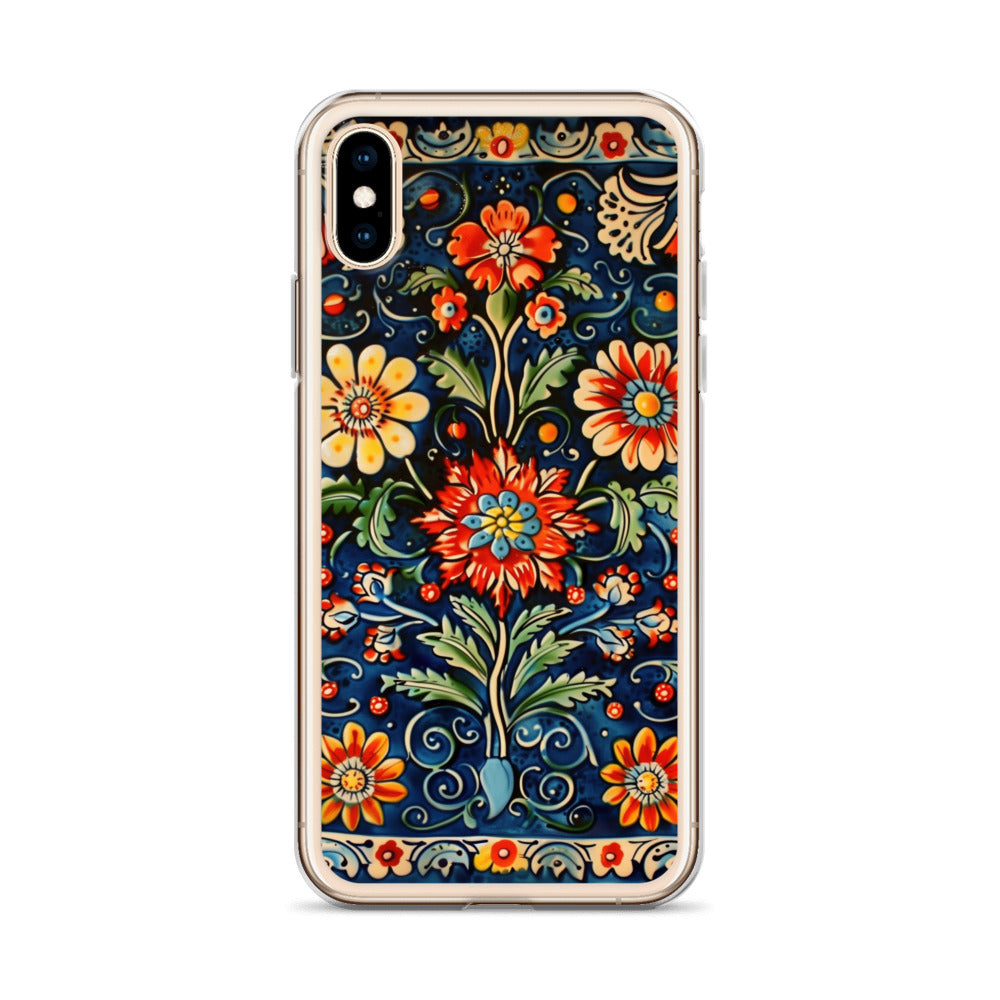 iPhone Case Colorful Flowers Boleslawiec Pottery Tile