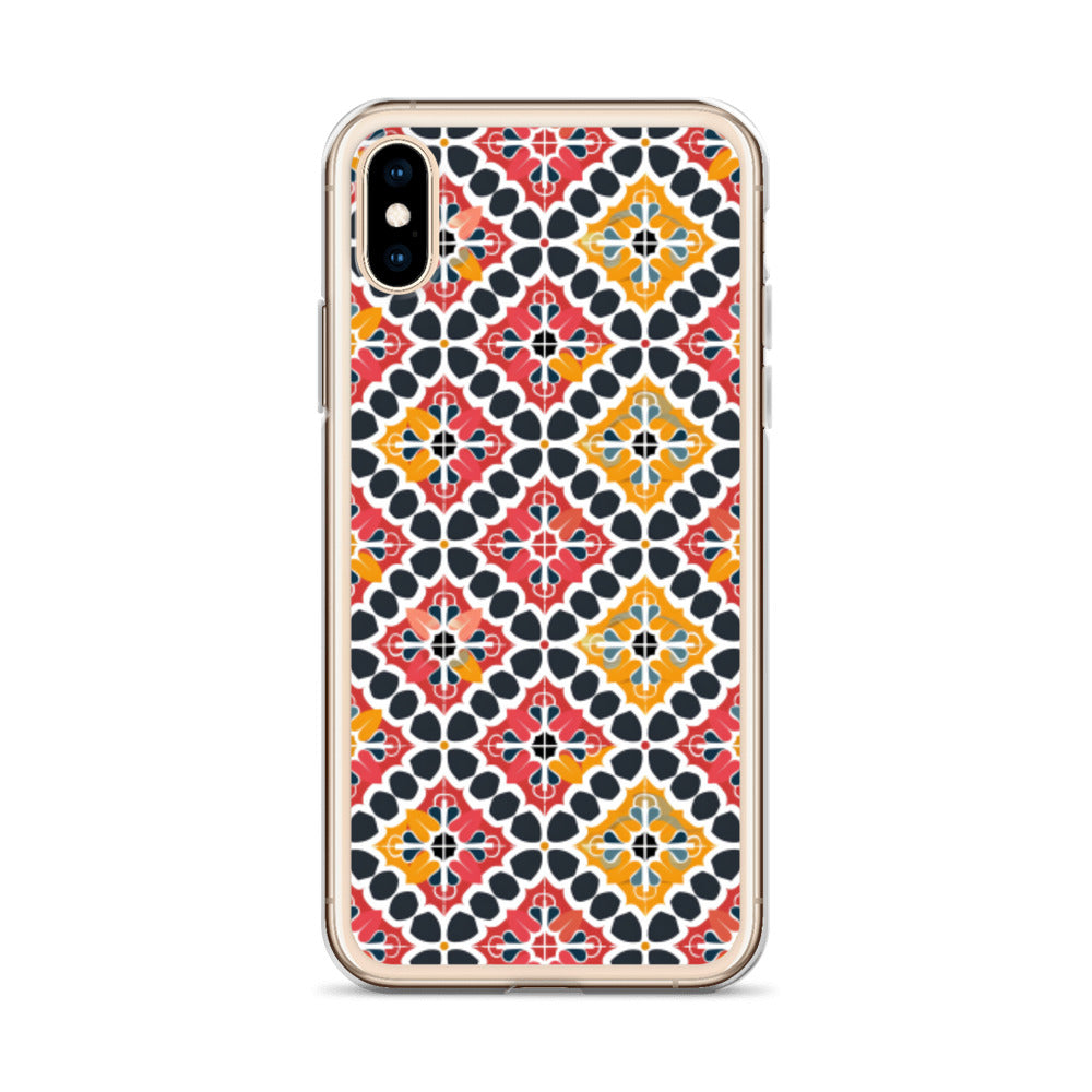 iPhone Case Colorful Spanish Quatrefoil Pattern