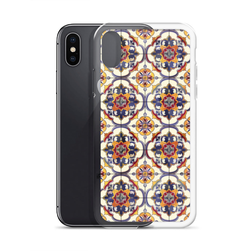 iPhone Case Classic Victorian Tile Blue