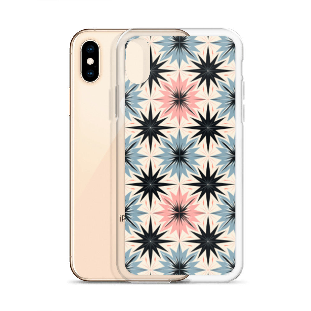 iPhone Case Pink and Blue Pastel Retro Stars