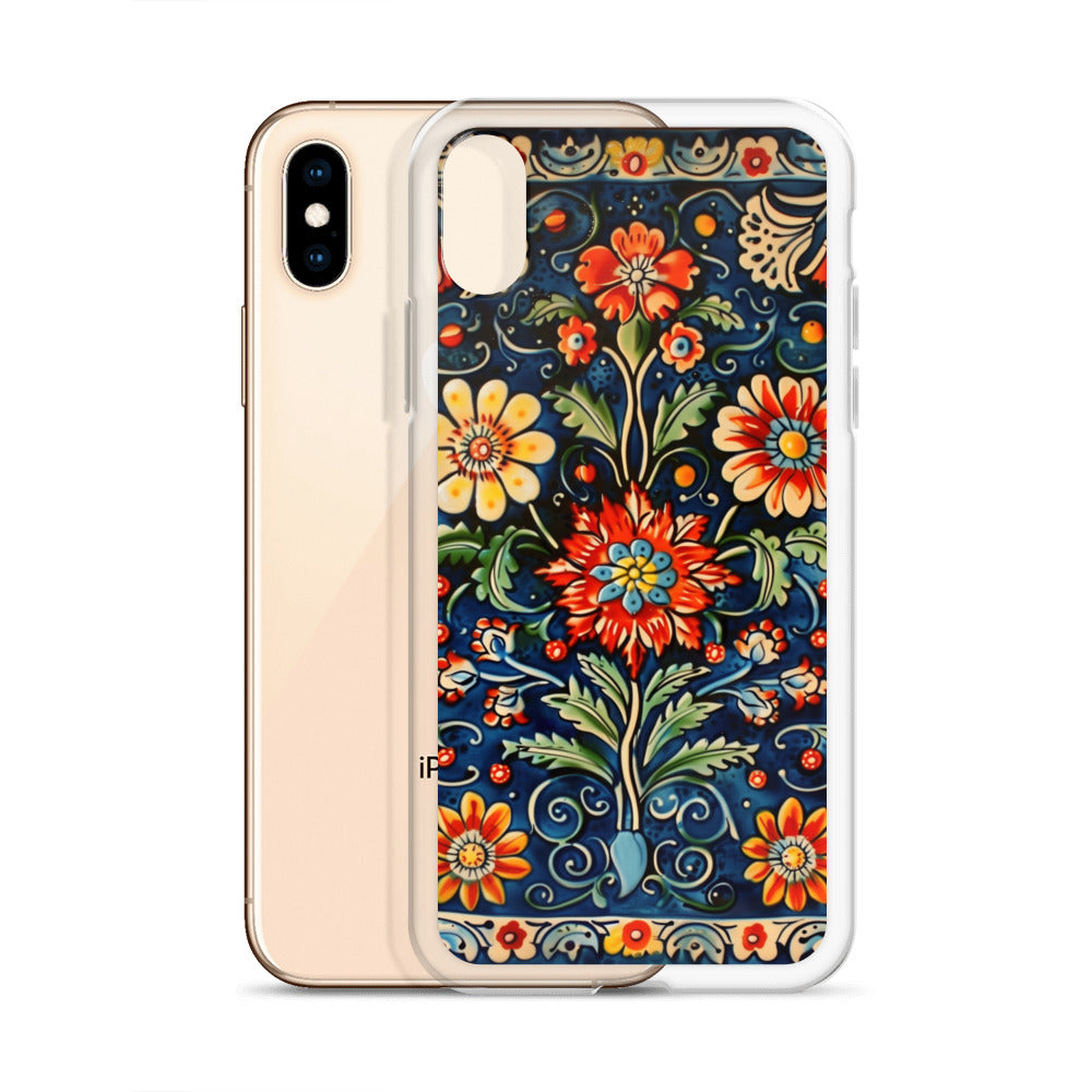 iPhone Case Colorful Flowers Boleslawiec Pottery Tile