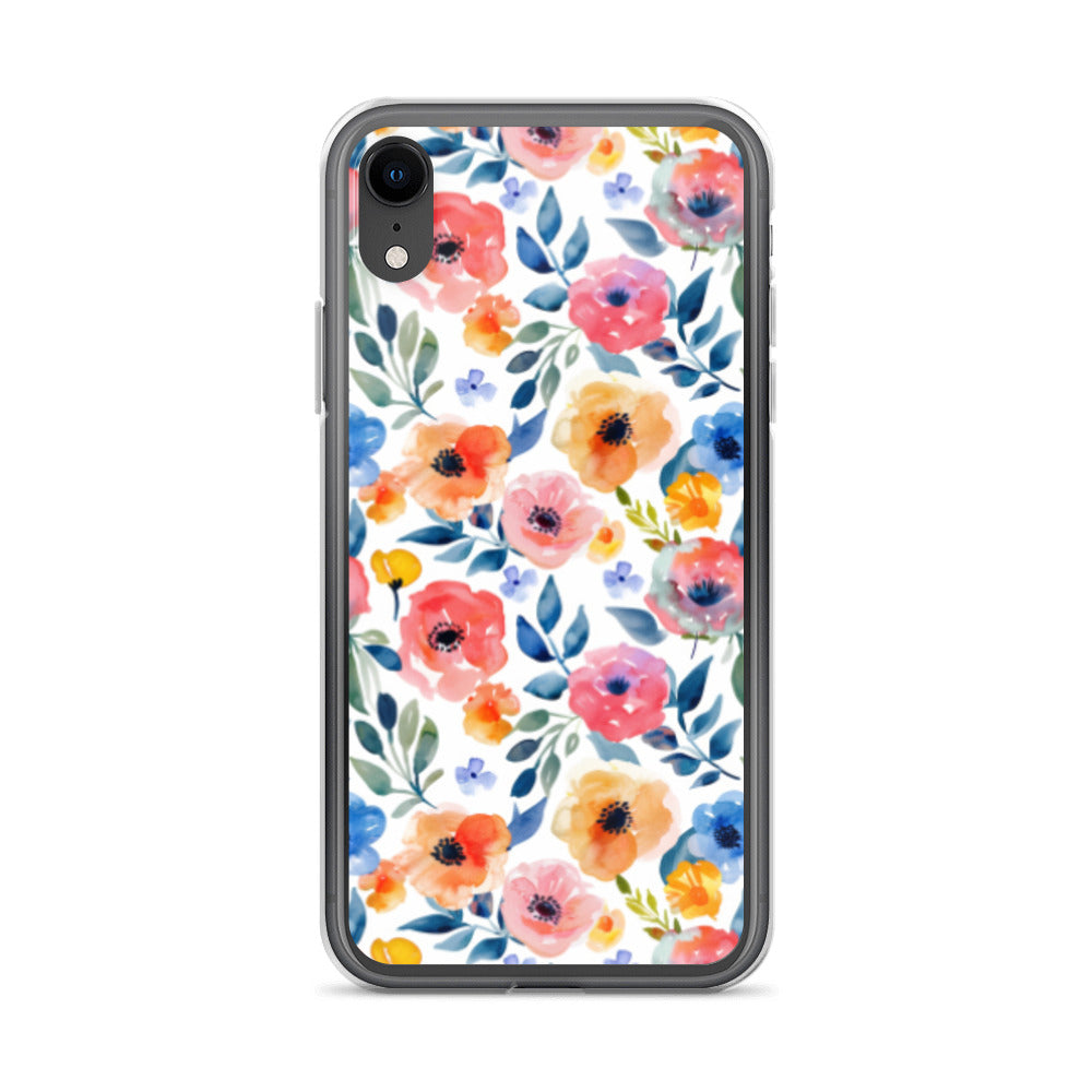 iPhone Case Colorful Watercolor Floral Pattern
