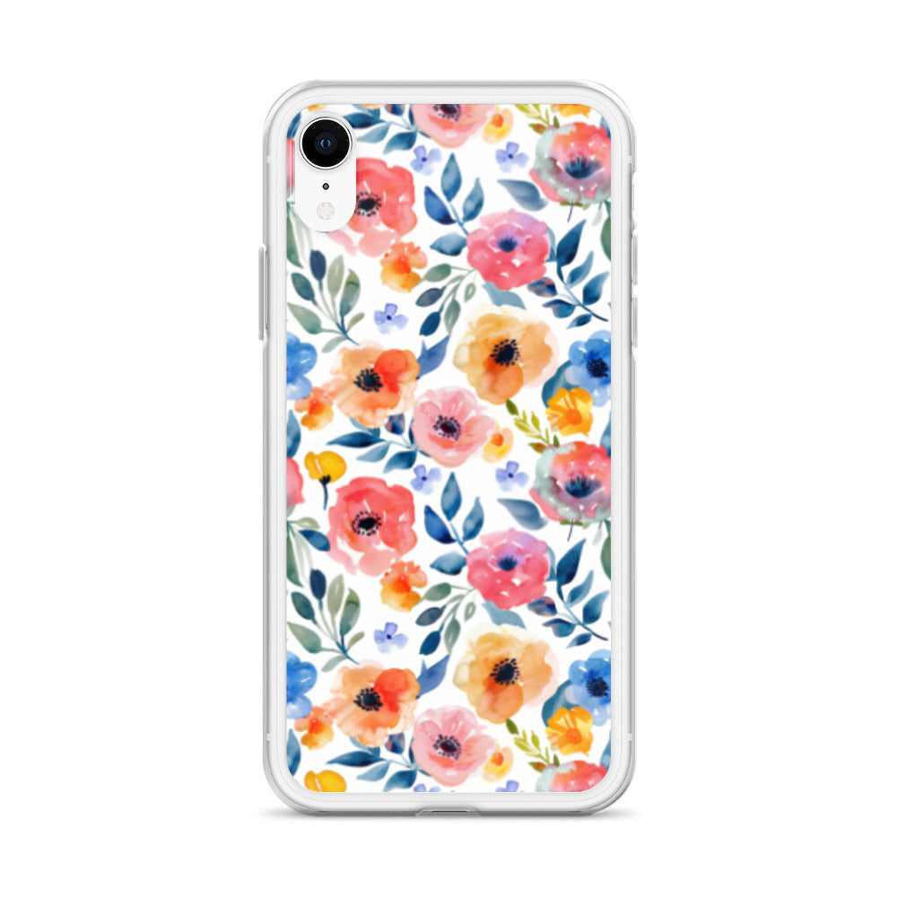iPhone Case Colorful Watercolor Floral Pattern