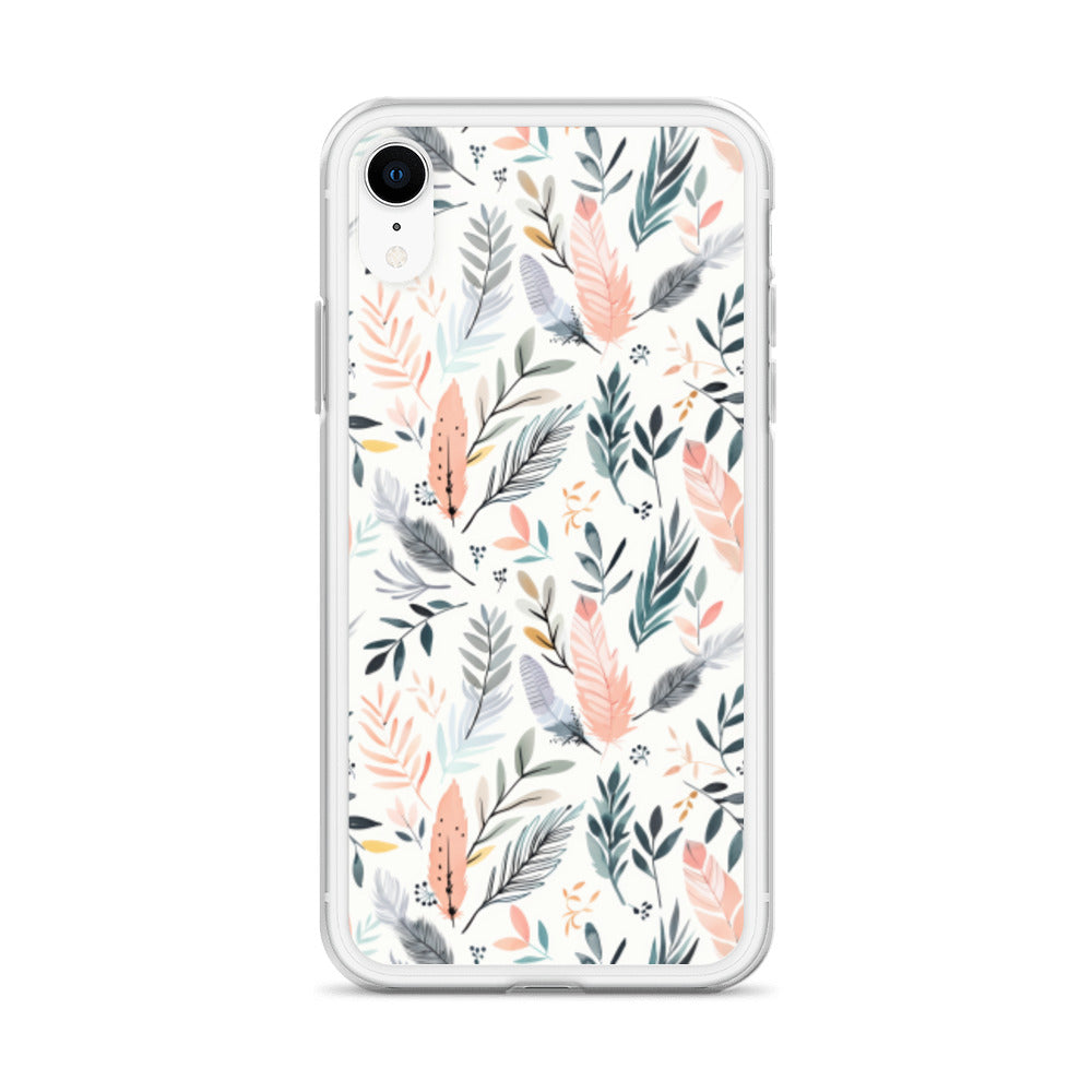 iPhone Case Pastel Feathers & Plants