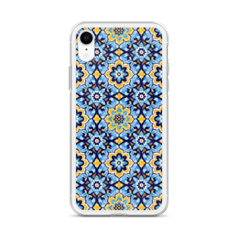 iPhone Case Kashi Tiles Yellow & Light Blue