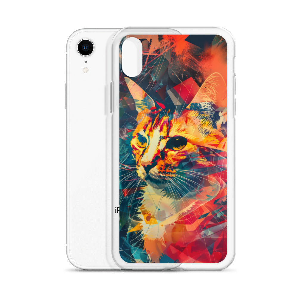 Pop Art Cat in Rosenquist Style iPhone Case