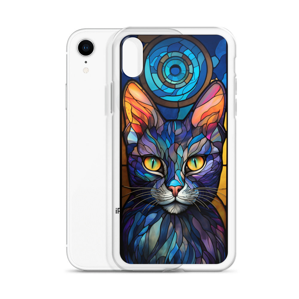 Stained Glass Cat iPhone Case