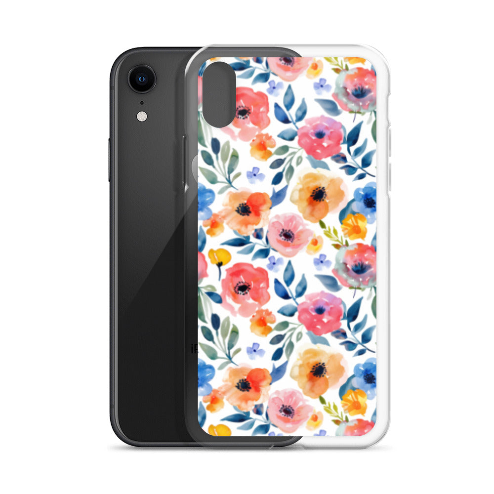 iPhone Case Colorful Watercolor Floral Pattern
