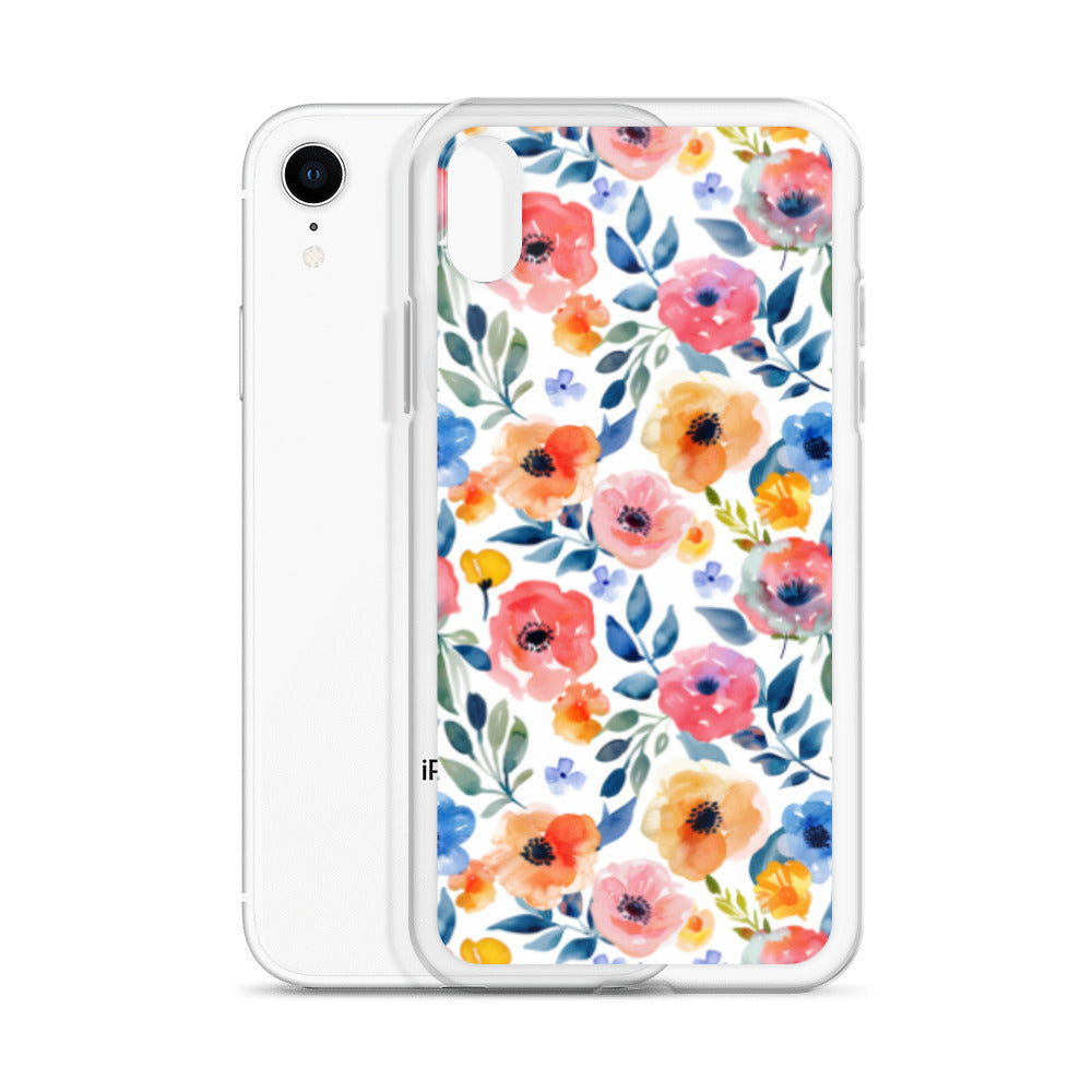 iPhone Case Colorful Watercolor Floral Pattern