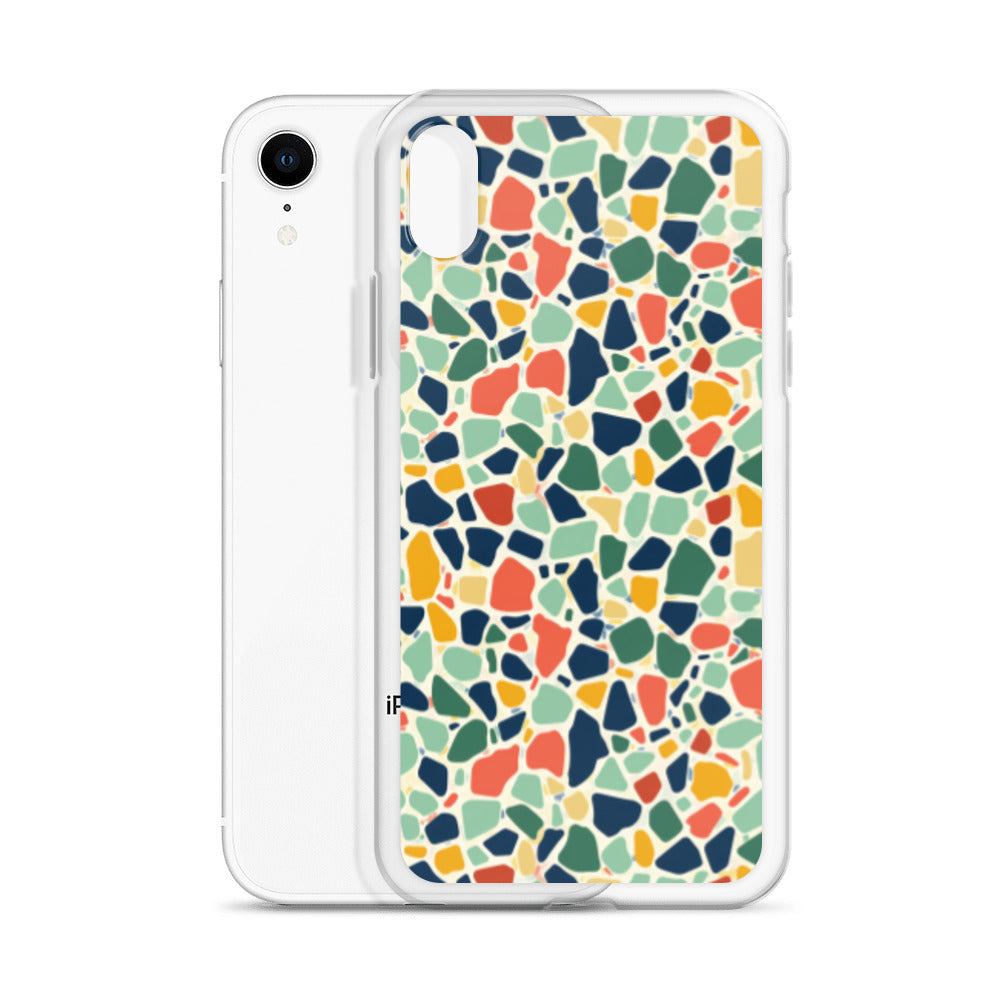 iPhone Case Colorful Retro Terrazzo Tile