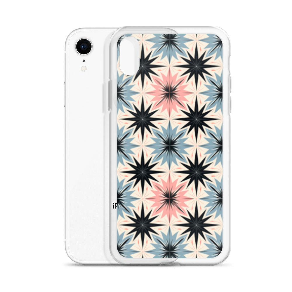iPhone Case Pink and Blue Pastel Retro Stars