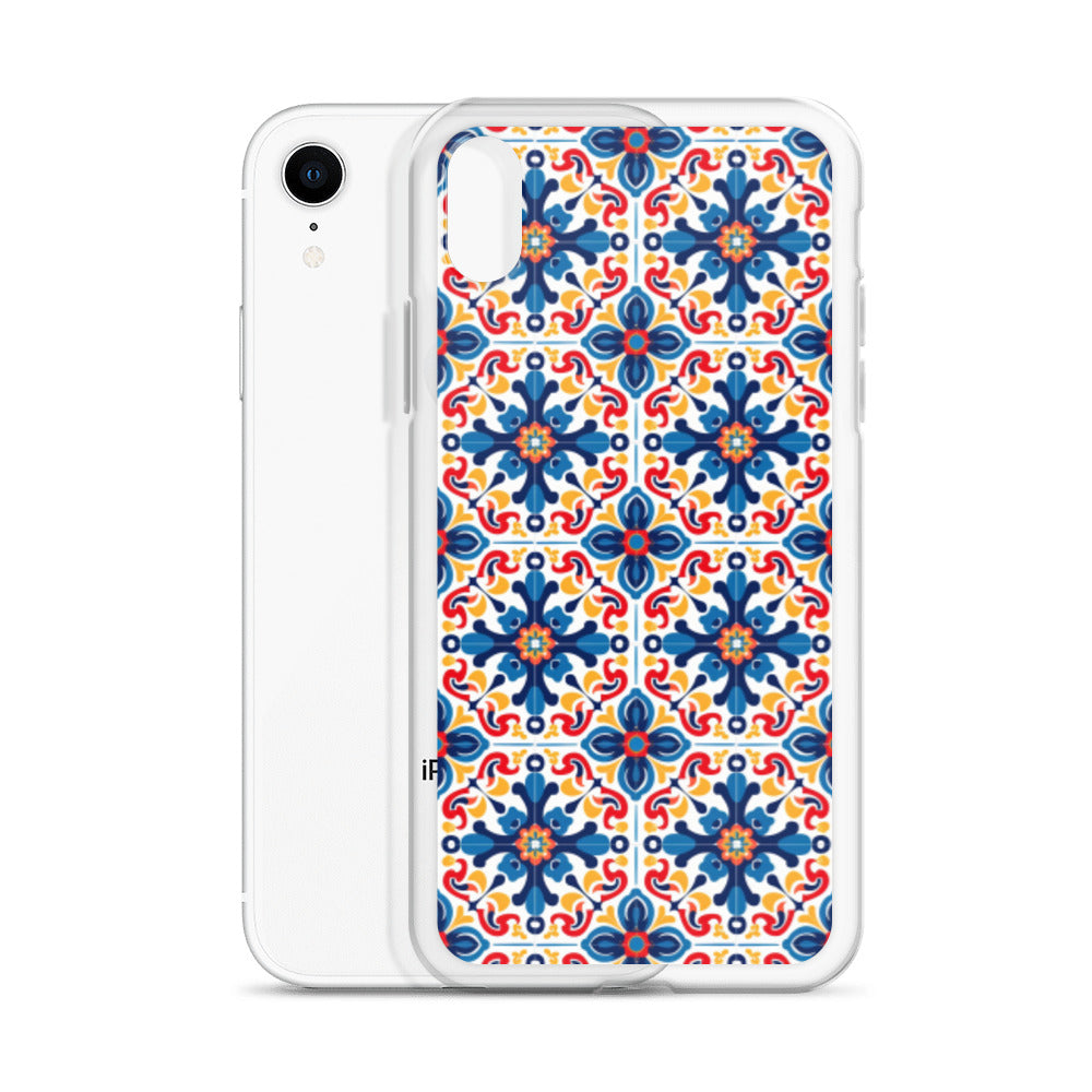 iPhone Case Talavera Tiles Blue and Red