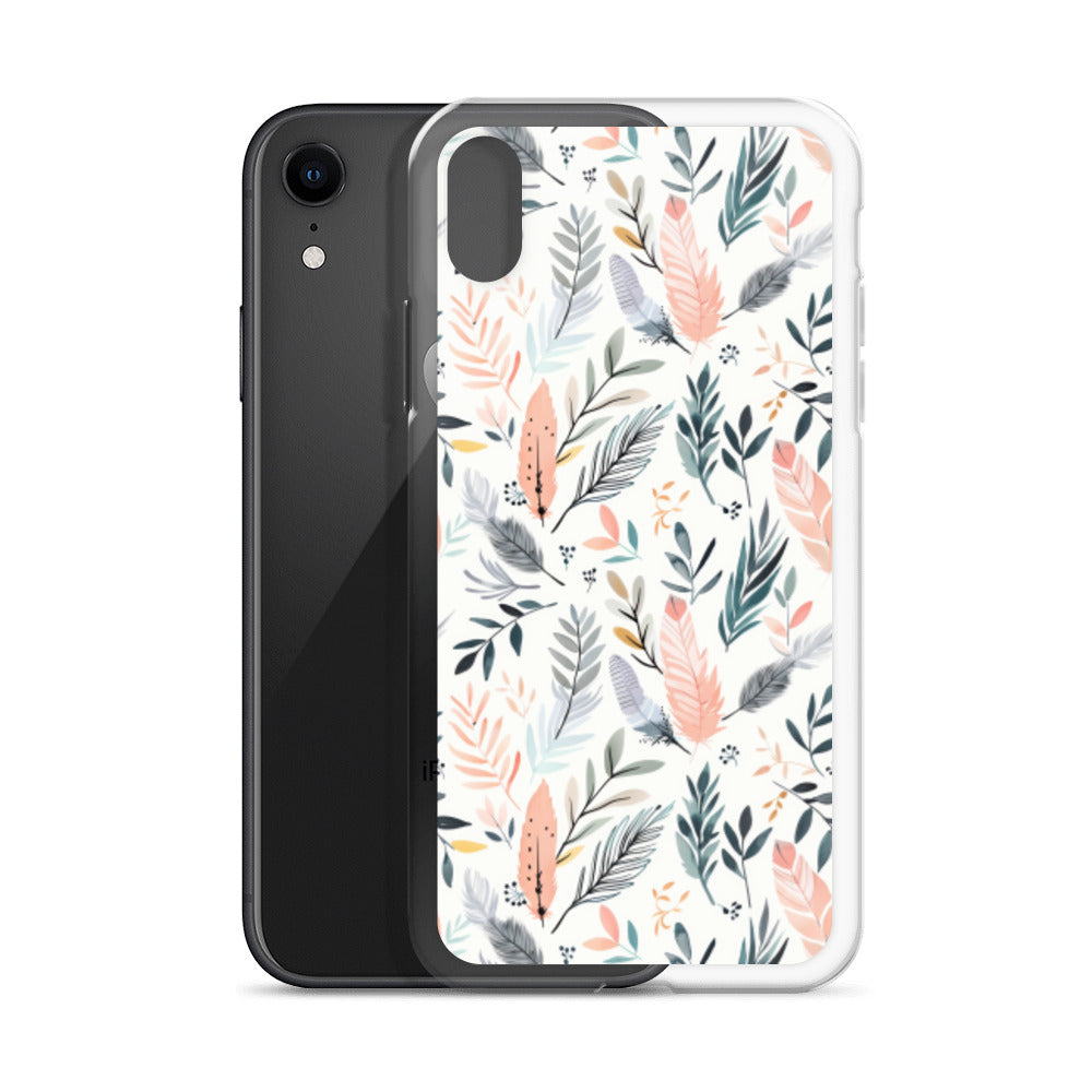 iPhone Case Pastel Feathers & Plants