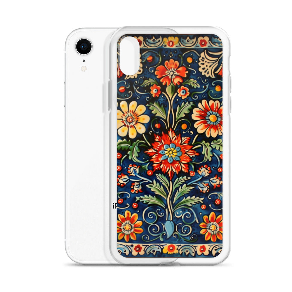 iPhone Case Colorful Flowers Boleslawiec Pottery Tile