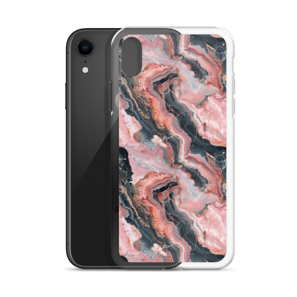 iPhone Case Pink Picasso Marble Pattern