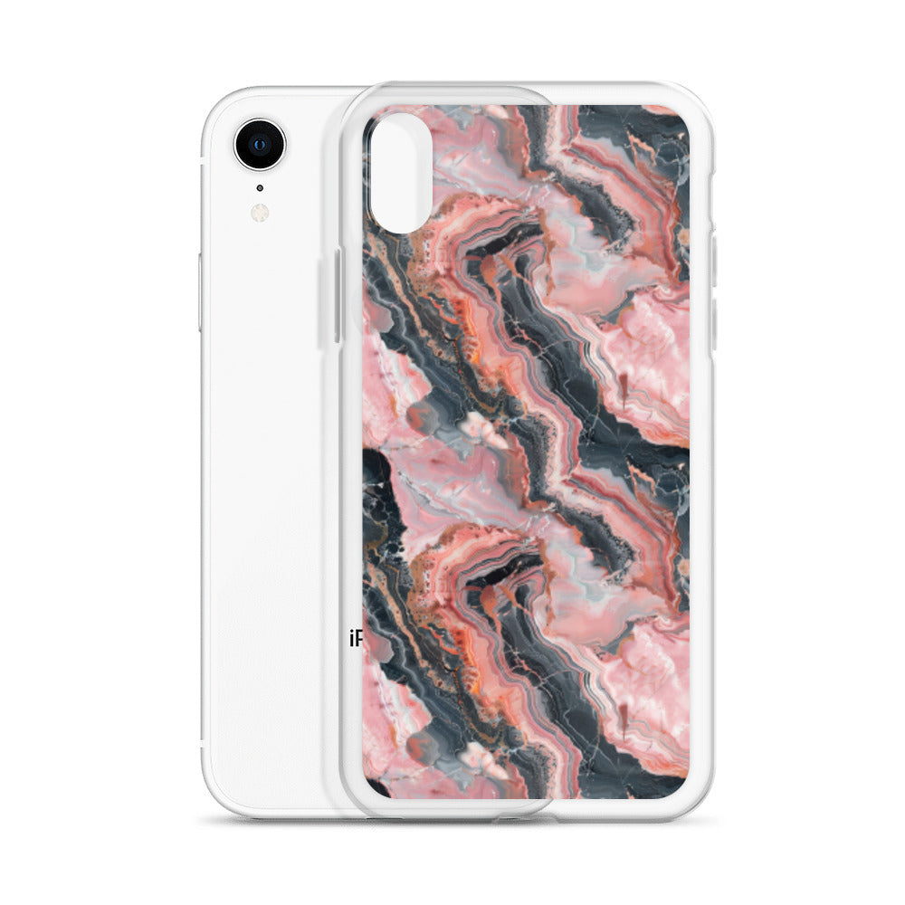 iPhone Case Pink Picasso Marble Pattern