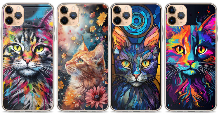 Artistic cat iPhone cases – watercolor, ukiyo-e, stained glass and more