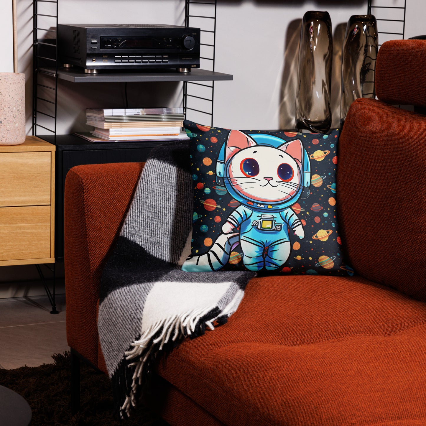 Space Kitty Premium Pillow