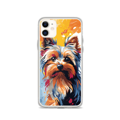 iPhone Case Painted Yorkshire Terrier Yellow