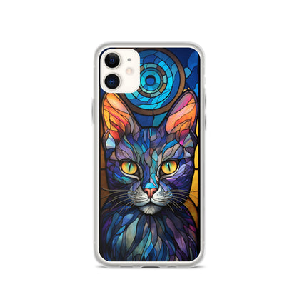 Stained Glass Cat iPhone Case