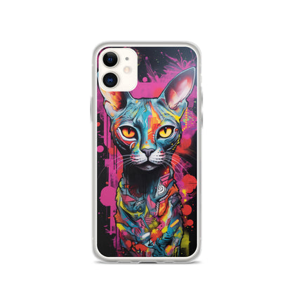 Graffiti Sphynx Cat #2 iPhone Case