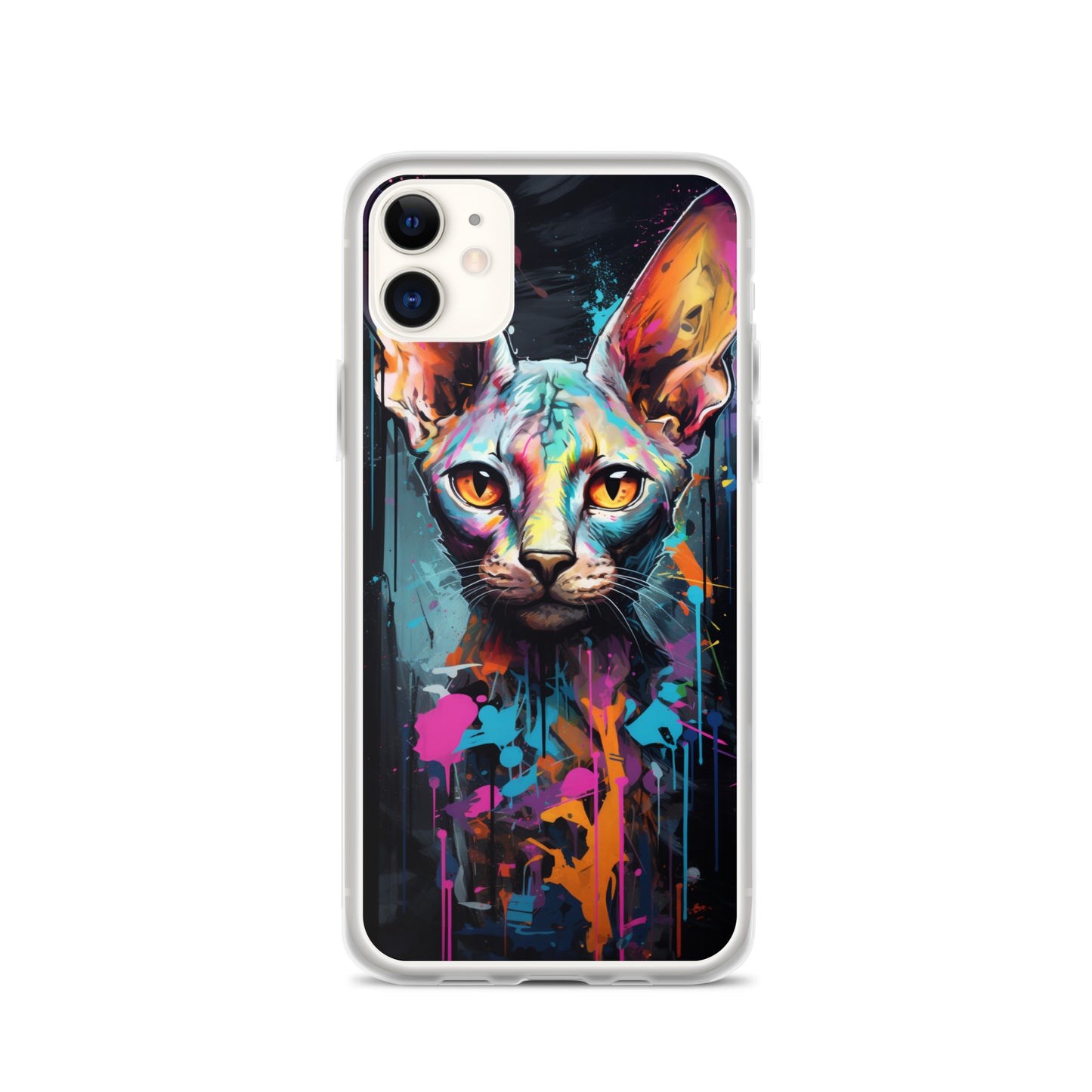 Graffiti Sphynx Cat iPhone Case
