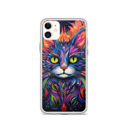 Psychedelic Cat iPhone Case