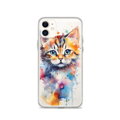 Watercolor Kitty Cat iPhone Case