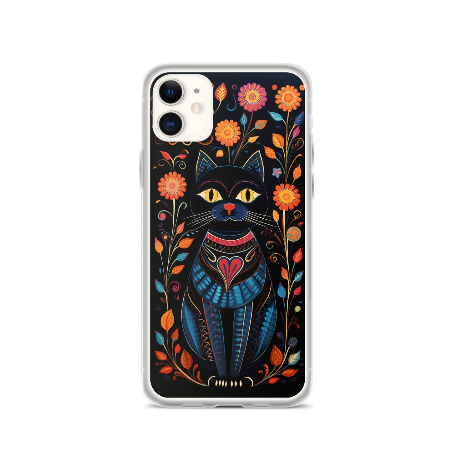 Folk Art Kitty Cat iPhone Case