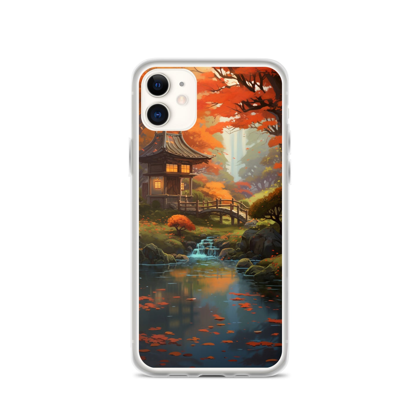Japanese Garden in Autumn iPhone Case