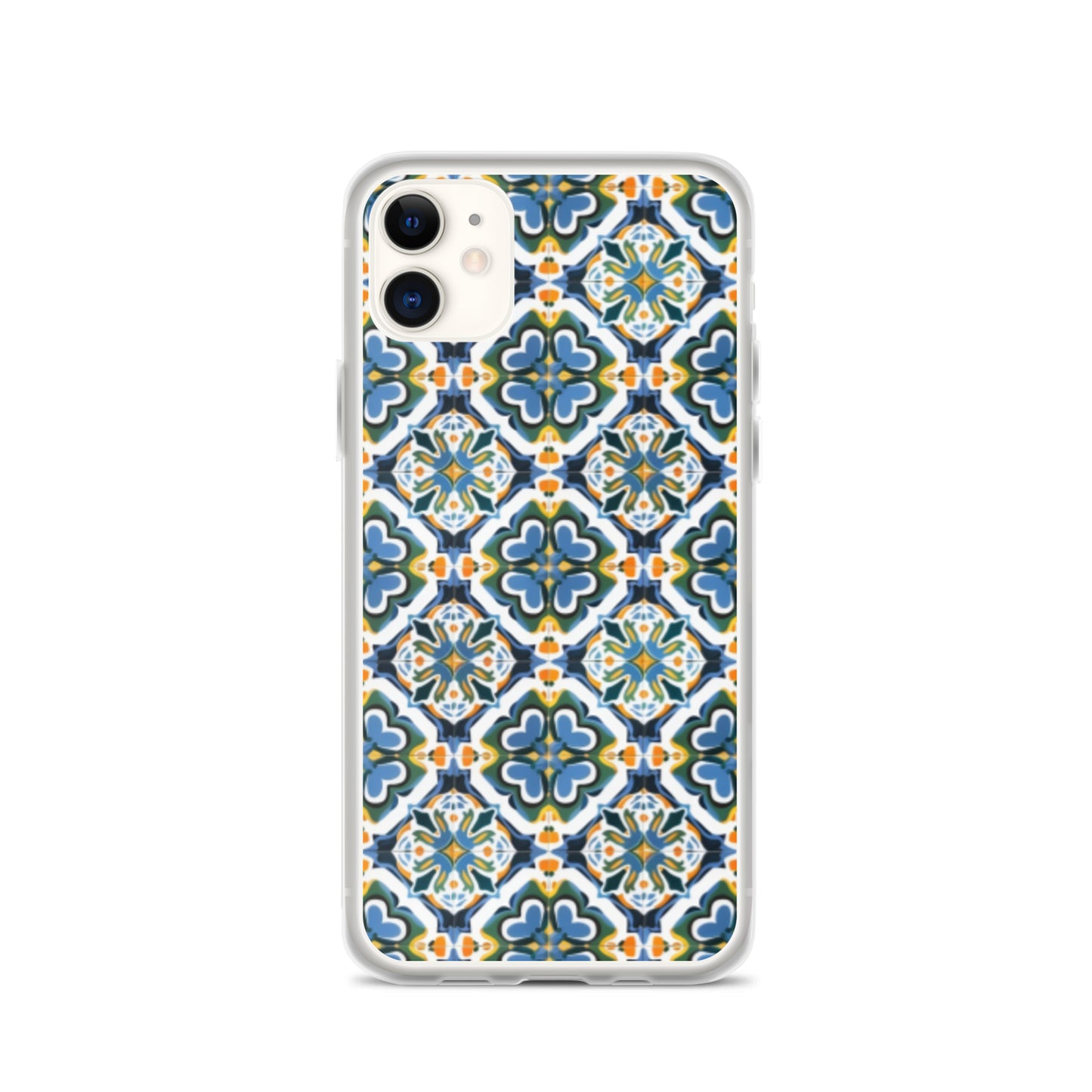iPhone Case Colorful Andalusian Ceramic Tile Green Blue Orange