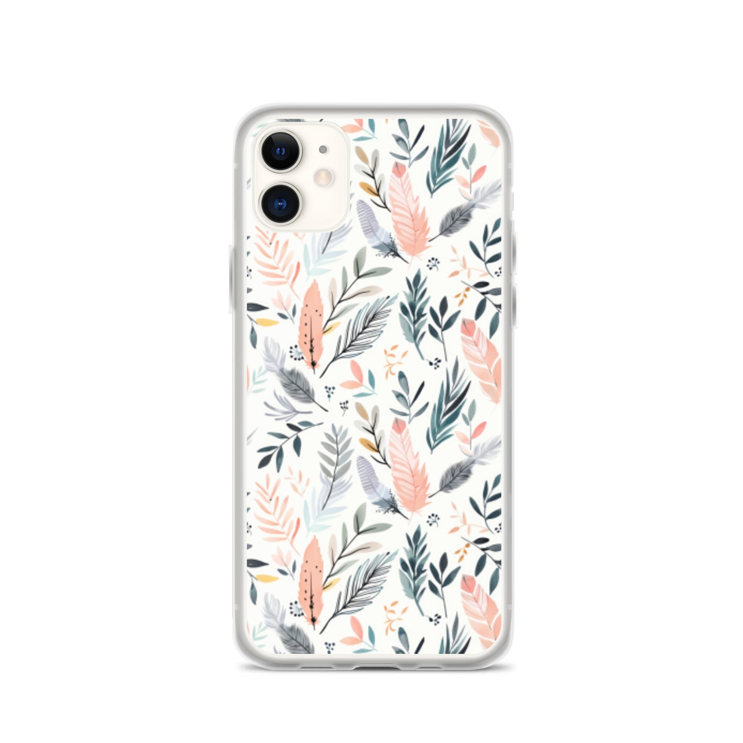 iPhone Case Pastel Feathers & Plants