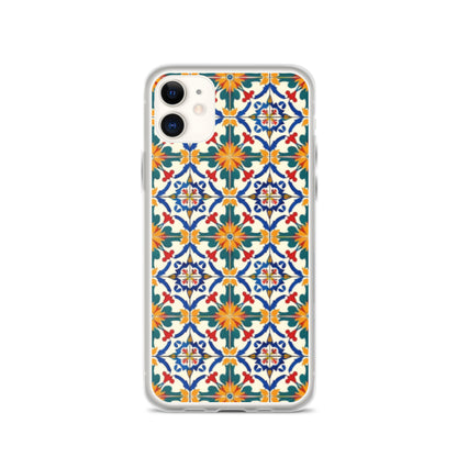 iPhone Case Colorful Yellow & Green Mediterranean Tiles