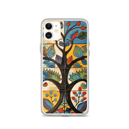 iPhone Case Colorful Tile Tree
