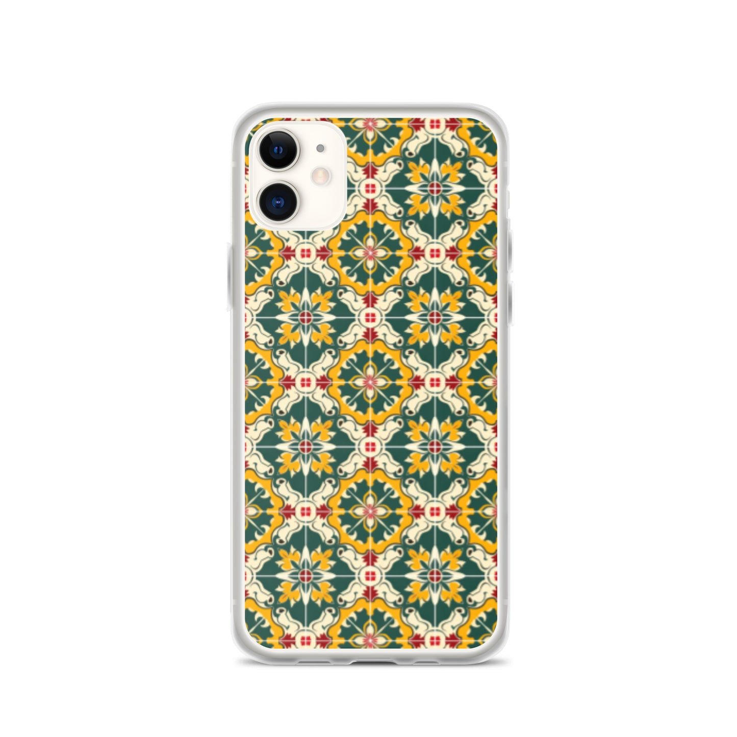 iPhone Case Green Colorful Traditional Maltese Cement Tile Pattern