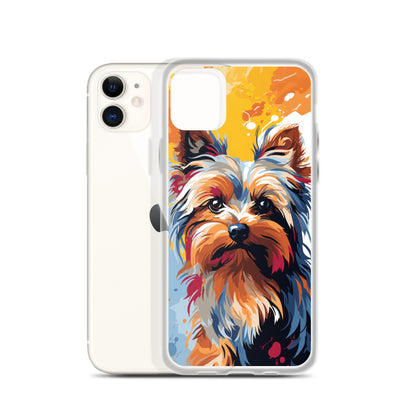 iPhone Case Painted Yorkshire Terrier Yellow