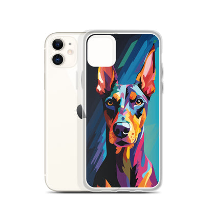 iPhone Case Painted Doberman Pinscher