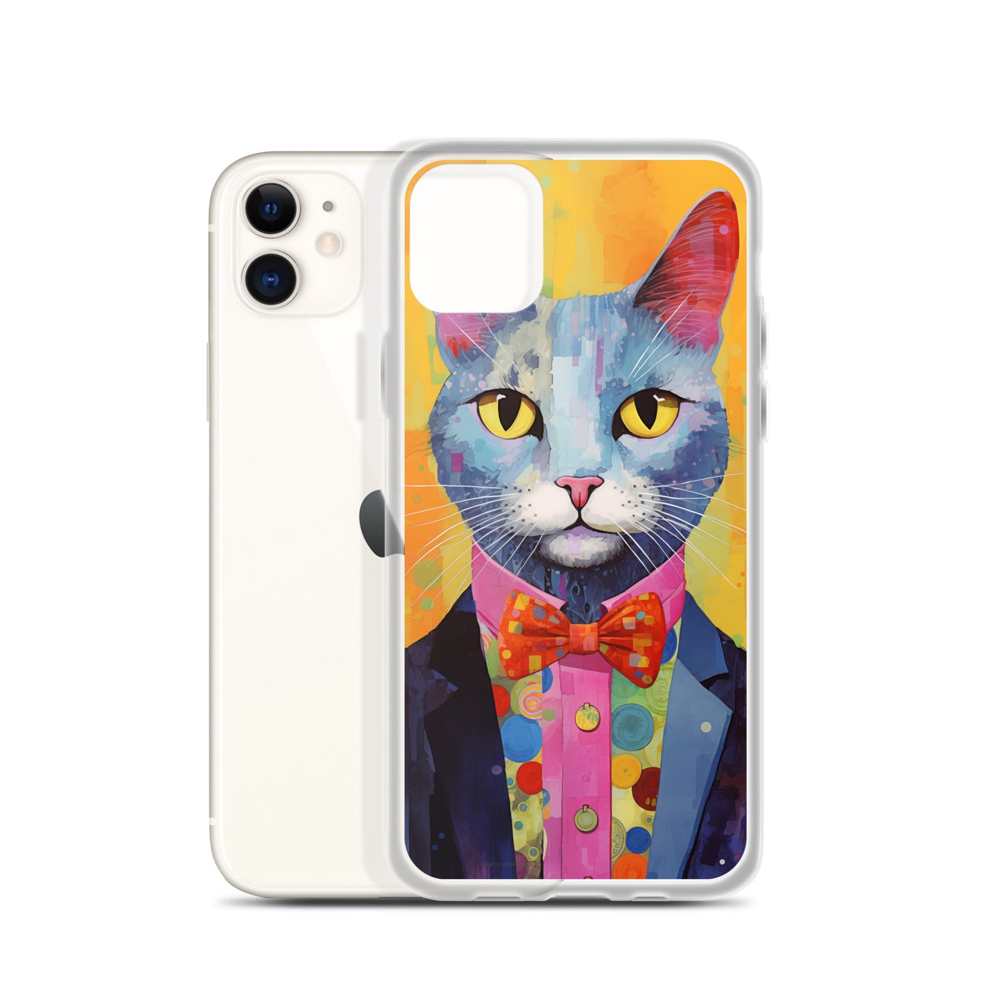 Fancy Colorful Kitty Cat iPhone Case