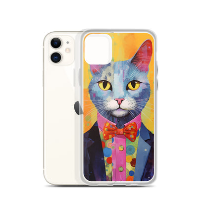 Fancy Colorful Kitty Cat iPhone Case