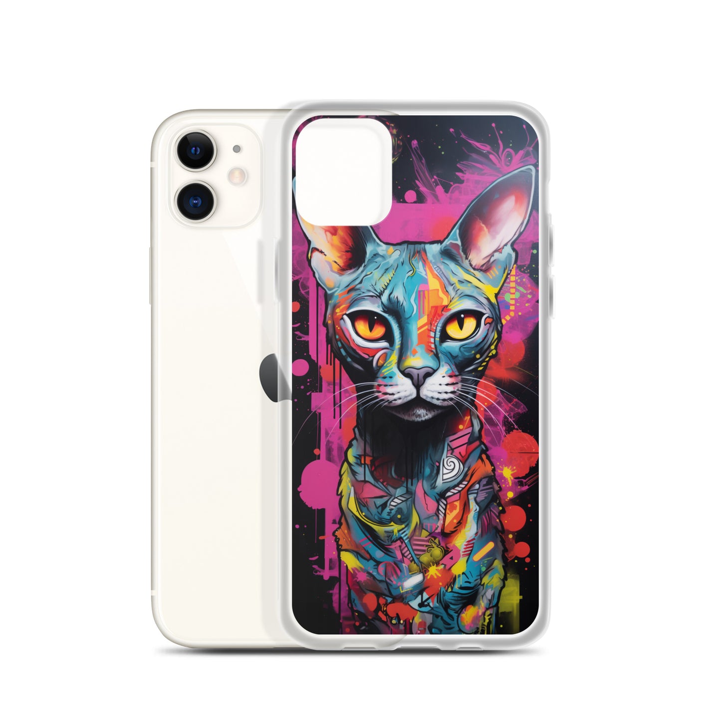 Graffiti Sphynx Cat #2 iPhone Case
