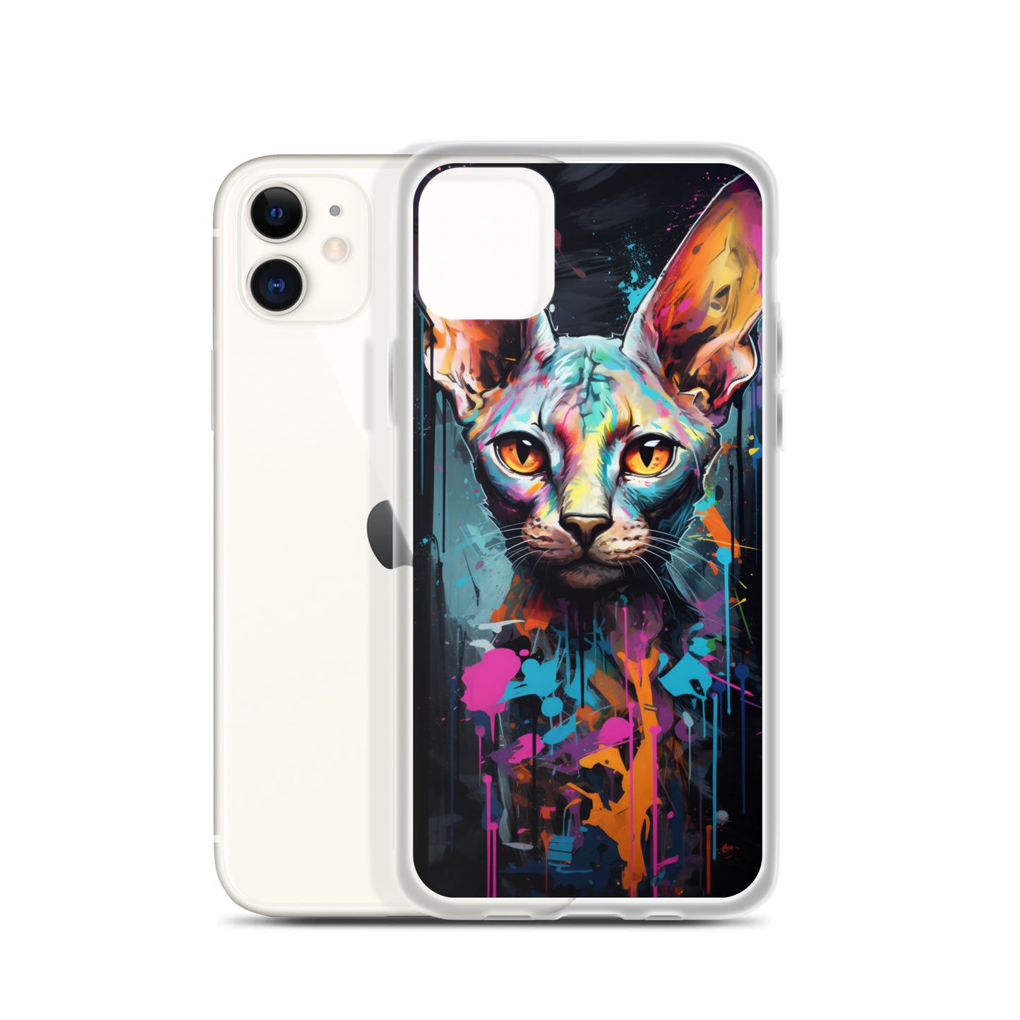 Graffiti Sphynx Cat iPhone Case