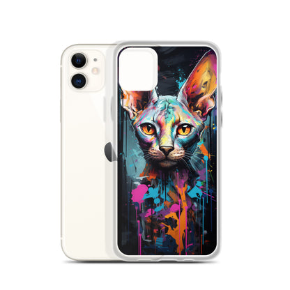 Graffiti Sphynx Cat iPhone Case