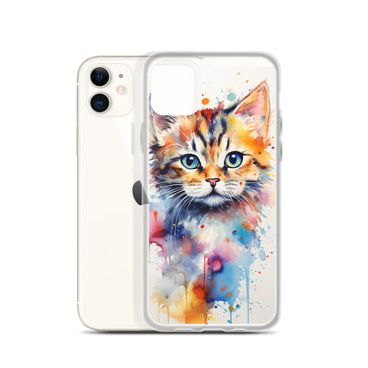 Watercolor Kitty Cat iPhone Case
