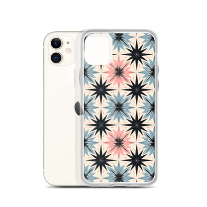 iPhone Case Pink and Blue Pastel Retro Stars