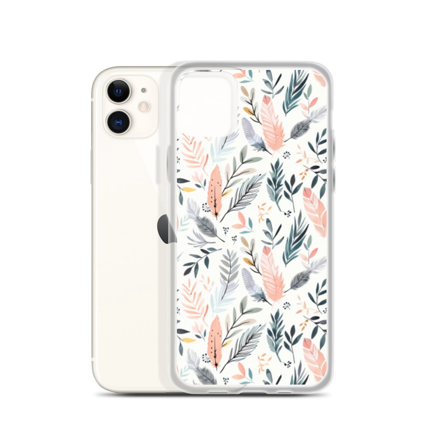 iPhone Case Pastel Feathers & Plants