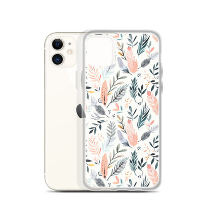 iPhone Case Pastel Feathers & Plants