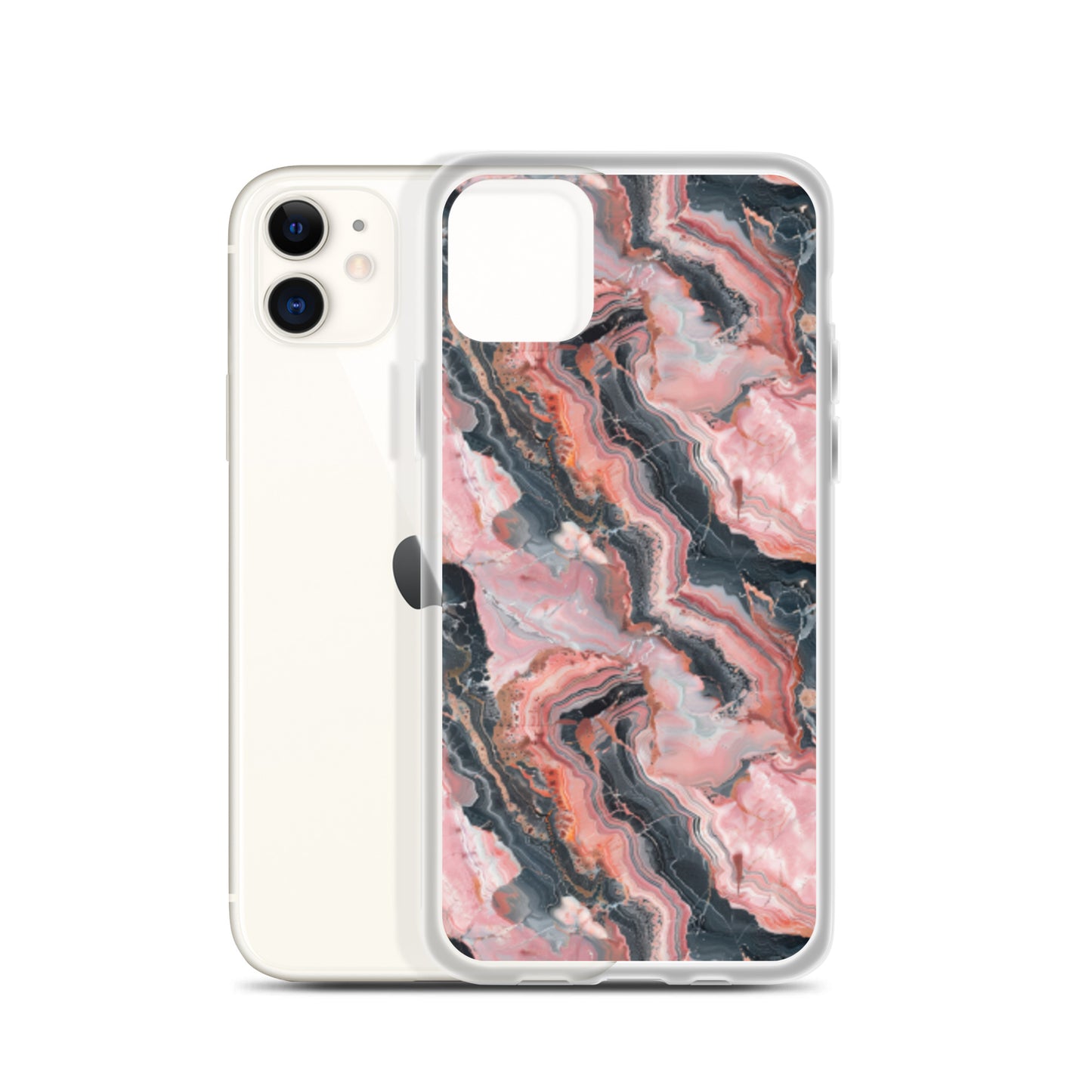 iPhone Case Pink Picasso Marble Pattern