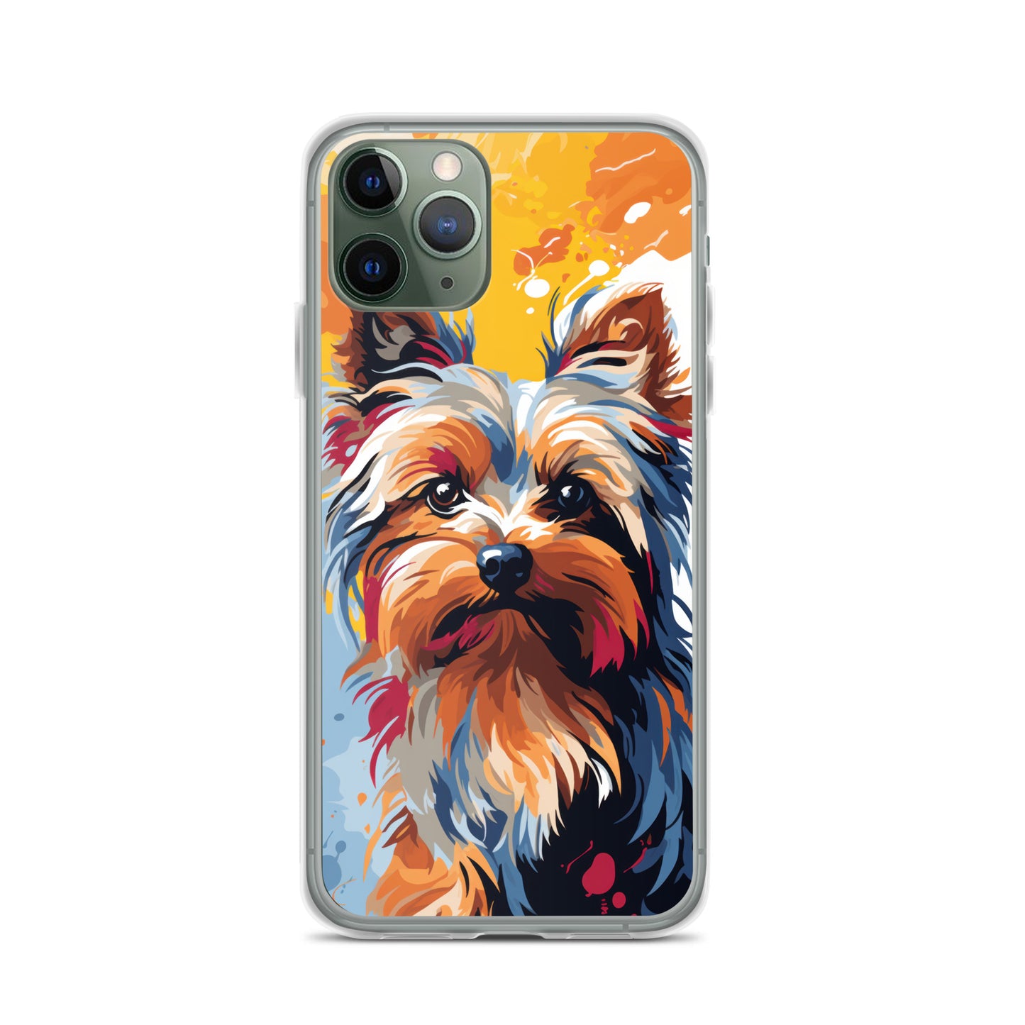 iPhone Case Painted Yorkshire Terrier Yellow