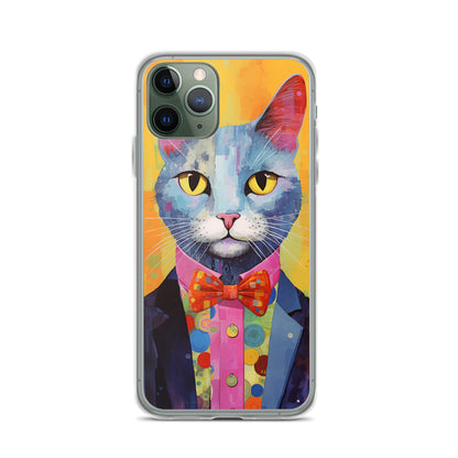 Fancy Colorful Kitty Cat iPhone Case